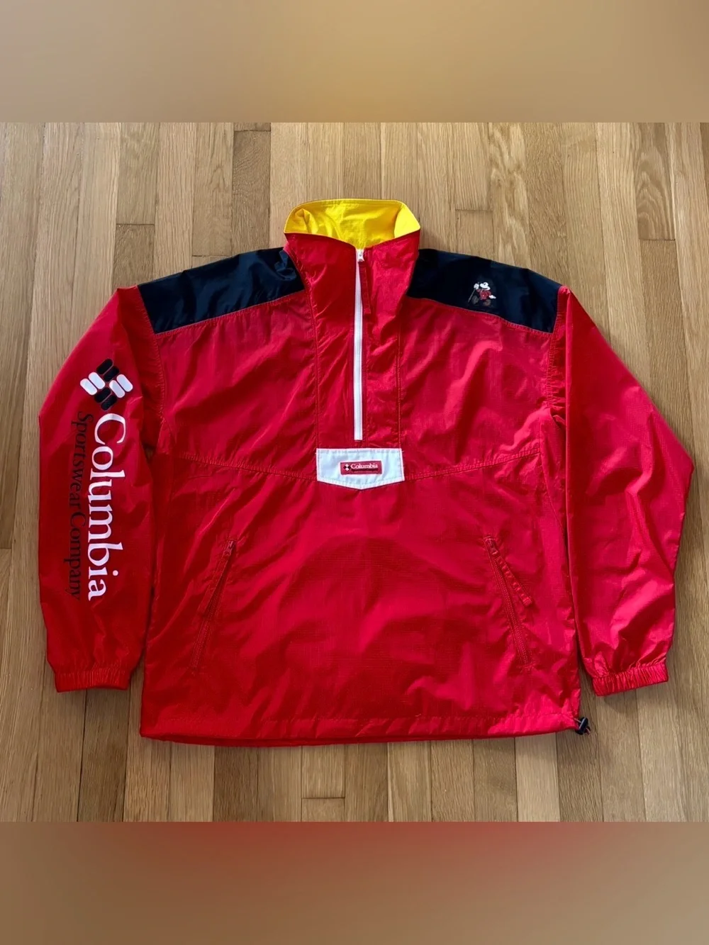 Columbia Disney Track Suit Mickey Mouse Santa Ana Packable Anorak Set M/L